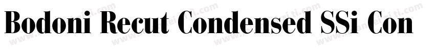 Bodoni Recut Condensed SSi Condensed Italic字体转换